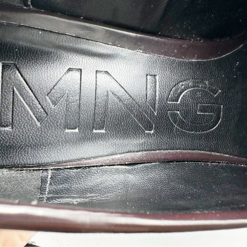 Mango Track Sole Leather Slip-On Loafer with Track‎ Sole Deep Burgundy Sz 7.5 - Picture 11 of 14